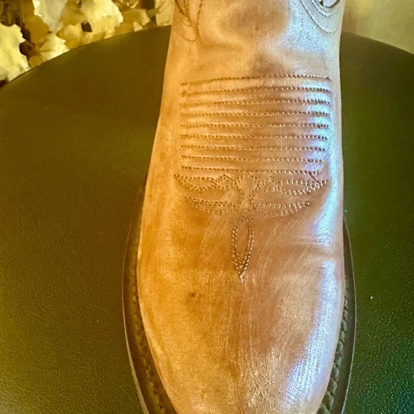 Dingo Tan Leather Western Ankle Boots - Picture 5 of 13